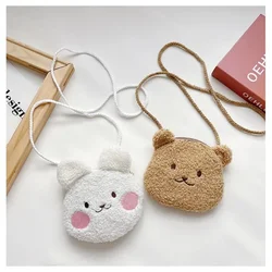 Mini Handbag Purse Soft Plush Rabbit Cartoon Children Coin Purse Cute Animal Zipper Kid Shoulder Bag Girl Messenger Bag