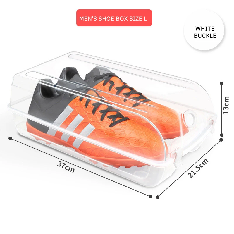 2023 Ins Minimalist Plastic Simple Thickened Transparent Storage Box Artifact Boots Can Be Stacked To Store The Shoe Box