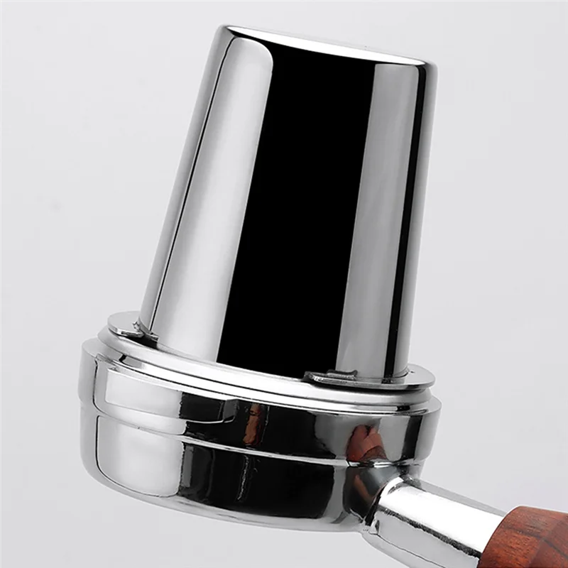 Abkr 51mm copo doseador de café, caneca para máquina de café expresso, resistente ao desgaste, aço inoxidável, copo doseador de café, prata