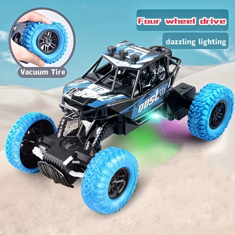Op afstand bestuurbare off-road klimauto, snel oplaadlicht speelgoedmodelauto als kerstcadeau