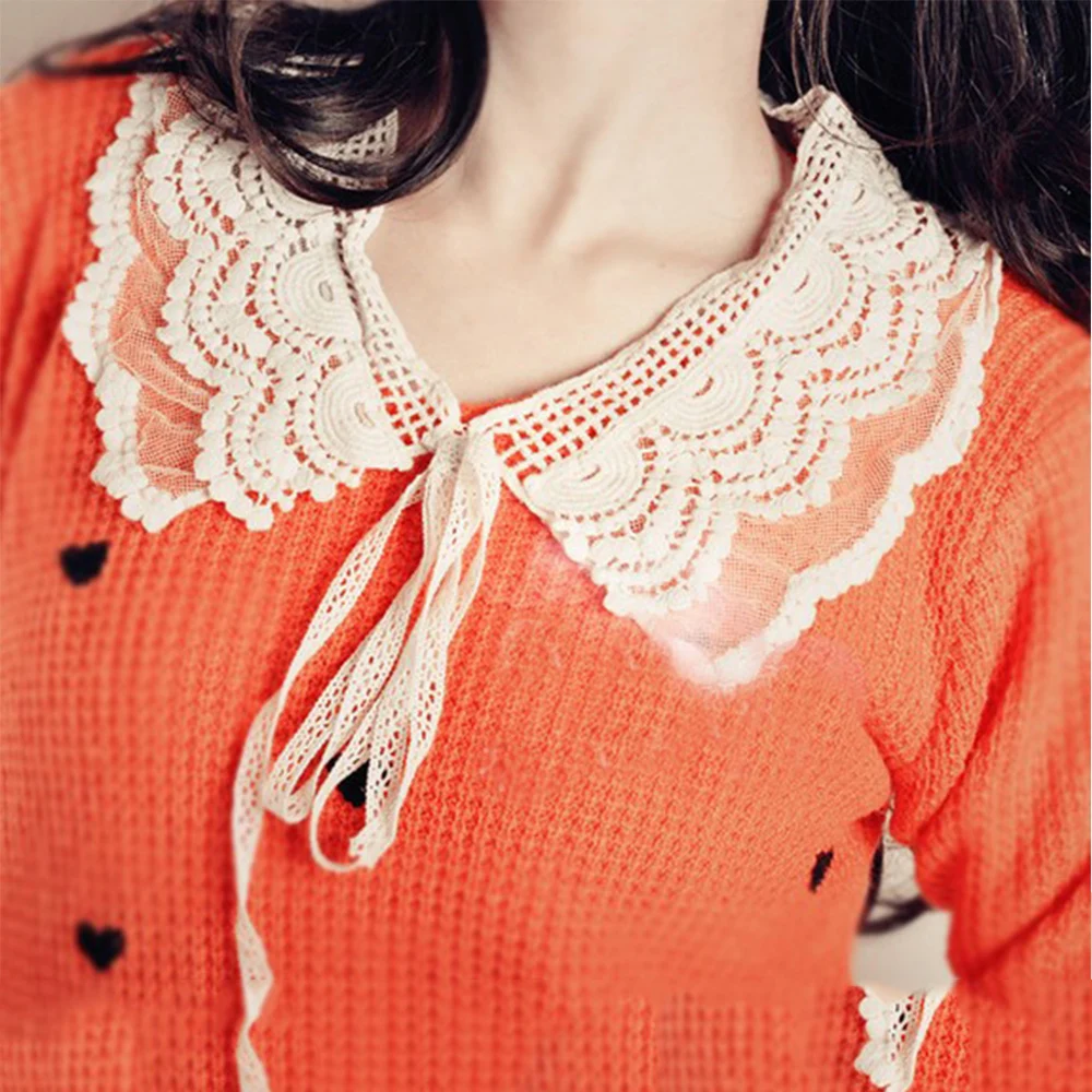 

Модный женский кружевной съемный воротник-накладка, манжета-чокер, в корейском стиле, украшение для шеи, женский аксессуар, подарок