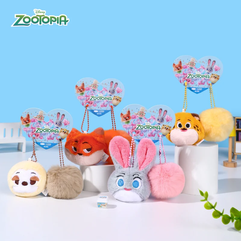Disney Zootopia Judy Nick Fox Plush Keychain Toy Kawaii Bag Pendant Decoration Cosplay Stuffed Animal Doll Kids Birthday Gift