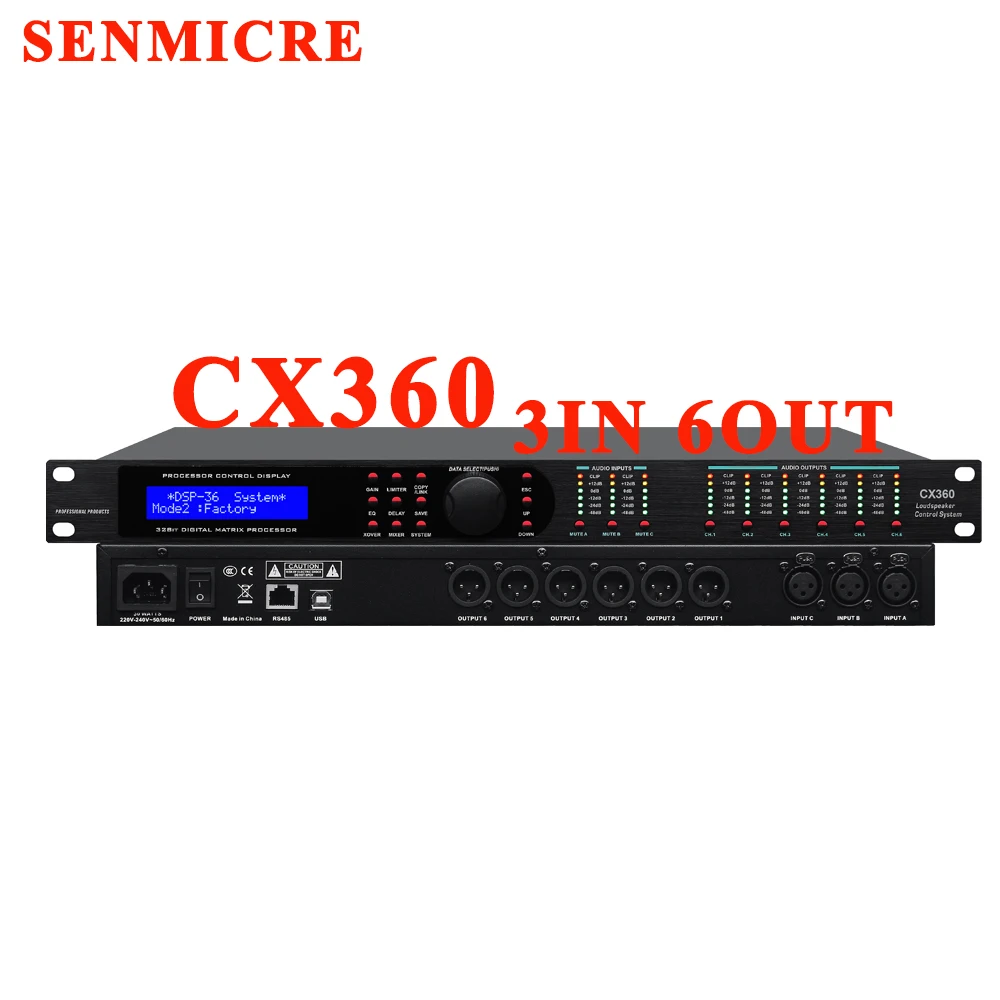 CX260/360/480 Professional Digital Audio Processor 32 DSP Audio Processor Digital Speaker System Linear Array Stage Performance