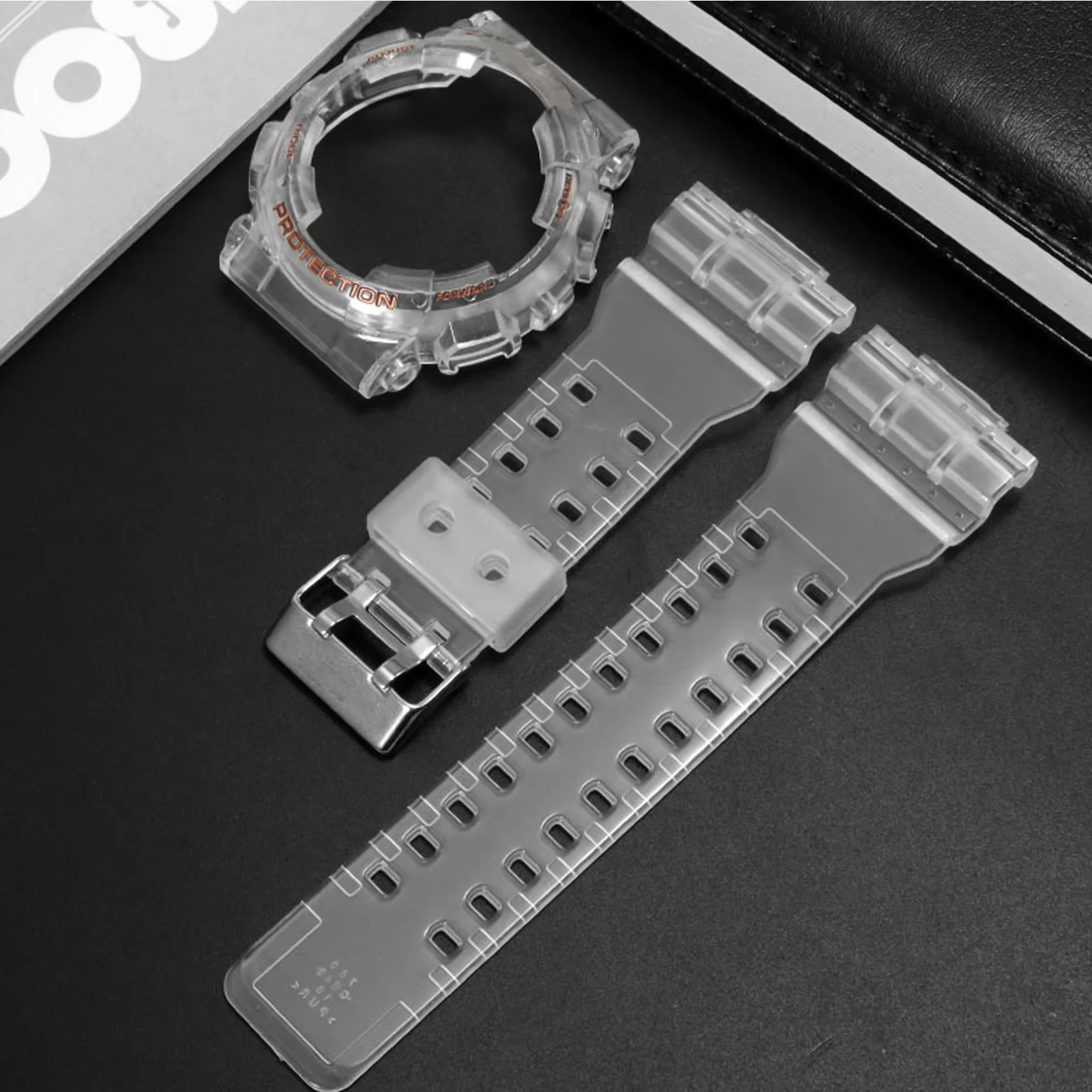 Watch Bezel Accessories Transparent Watch Strap Case For GSHOCK Resin GD 120 GA 100 GA 110 GA 100C Men Silicone Watchband