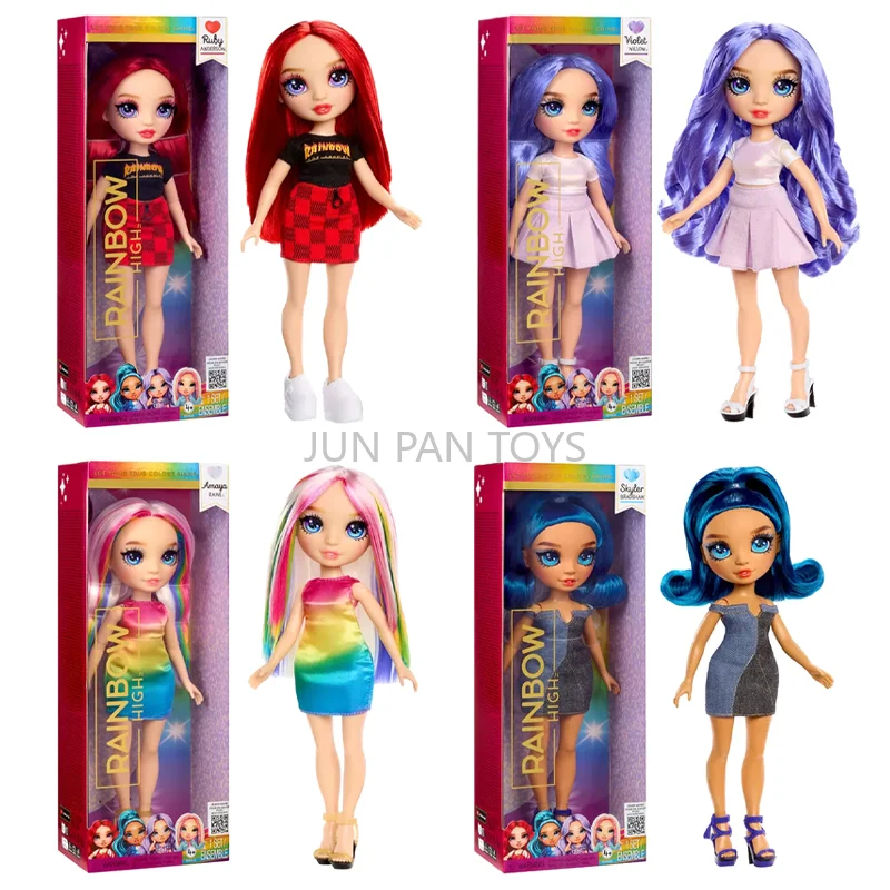 Muñeca de Moda Coleccionable Rainbow High Budget Line Classic Series 3, Ruby Amaya, Violet Skyler, 27 cm, Regalo de Cumpleaños para Niña