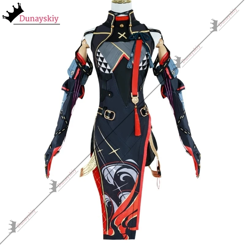 Wuthering ondas yinlin cosplay traje peruca vestido uniforme eletro ressonador halloween feminino roupa anime adereços festa cosplay conjunto