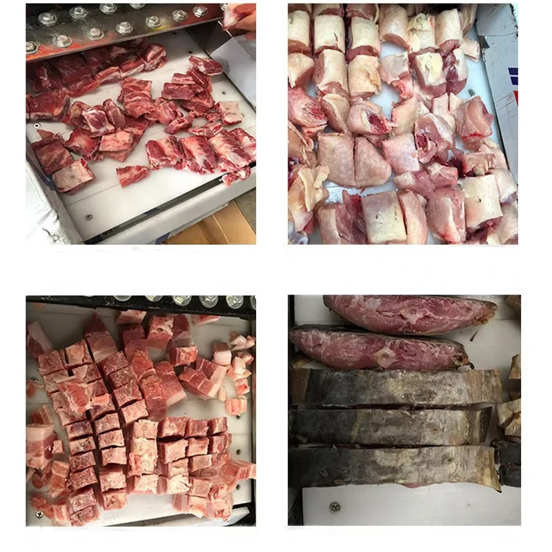 

Коммерческая электрическая мясорубка из нержавеющей стали, настольная конструкция, автоматическая машина для резки овощей из говядины и свинины для ресторана