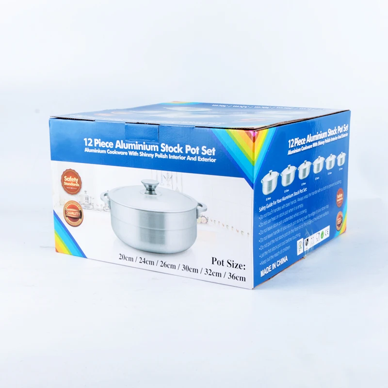 Die Cast Cookware Cooking Pot Set 6Pcs Pots and Pans with Handle Aluminum Cookware Sets 6