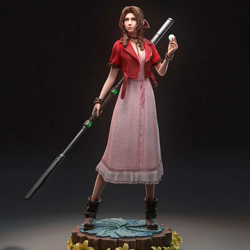 24cm-game-character-6505-aerith-3d-print-model-kit-unassembled-unpainted-custom-jigsaw-puzzle-gk-figure