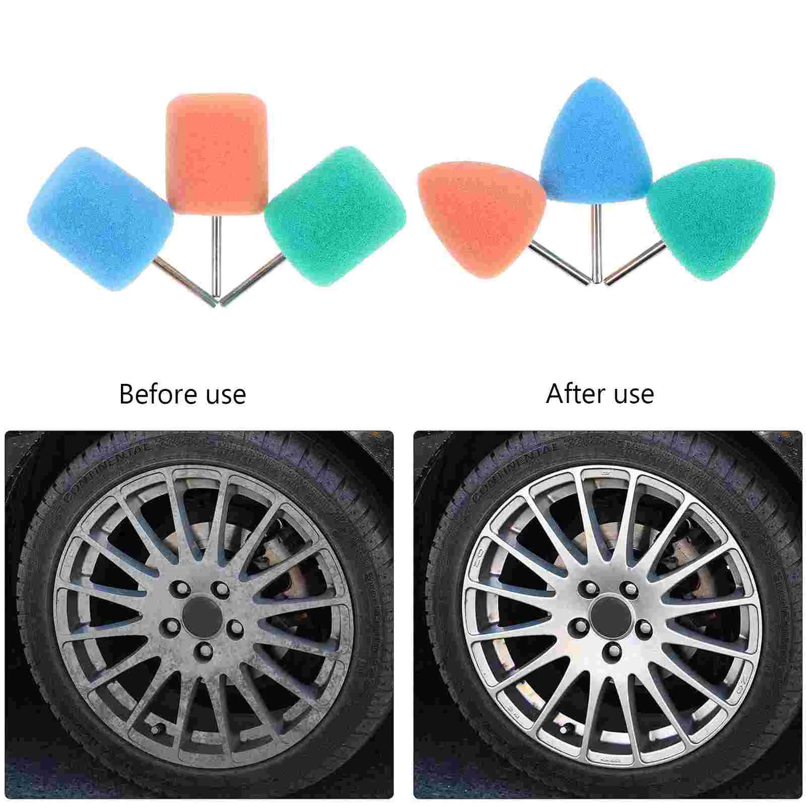 16 Pcs Polishing Wheel Sponge Kit Car Detailing Items Care Products Buffing Pad