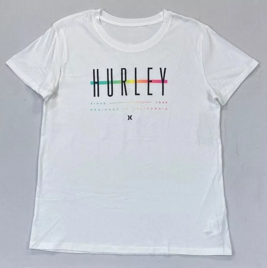 Hurley Graphic Cotton T-shirt Unisex Men Women Summer Short Sleeve Fashion Brand Tee Luxury Casual Vintage Retro Tops