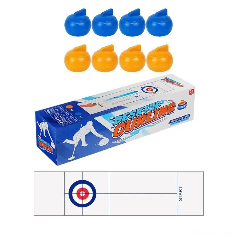 31BE Portable Curling Ball Game Indoor Kids Adults Sports Game for Adults Kids Families Funny Tabletop Board Game Enduring