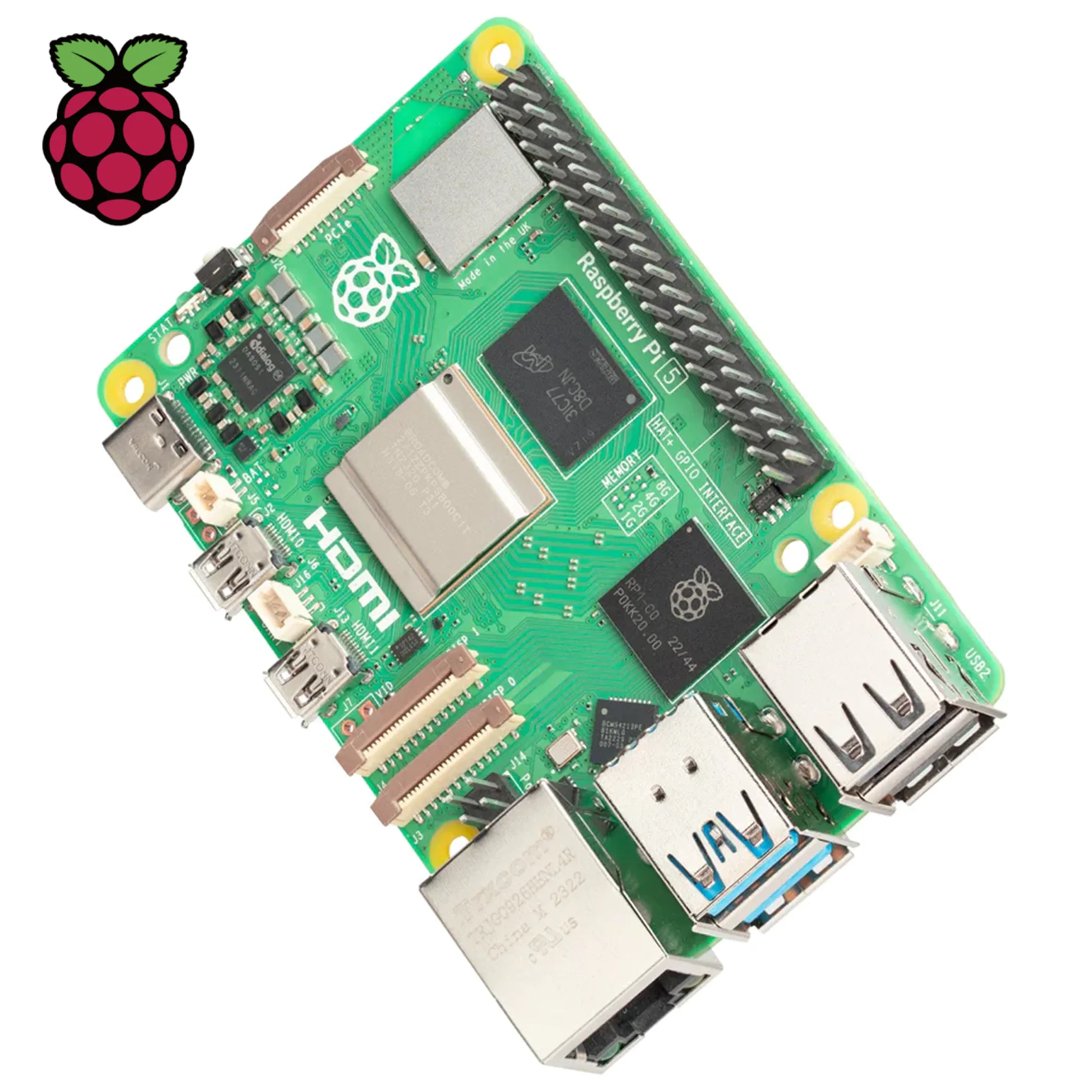 Official Raspberry Pi 5 Development board Optional 2GB 4GB 8GB Quad-core Arm Cortex-A76 BCM2712 Processor New RPI Demon Board