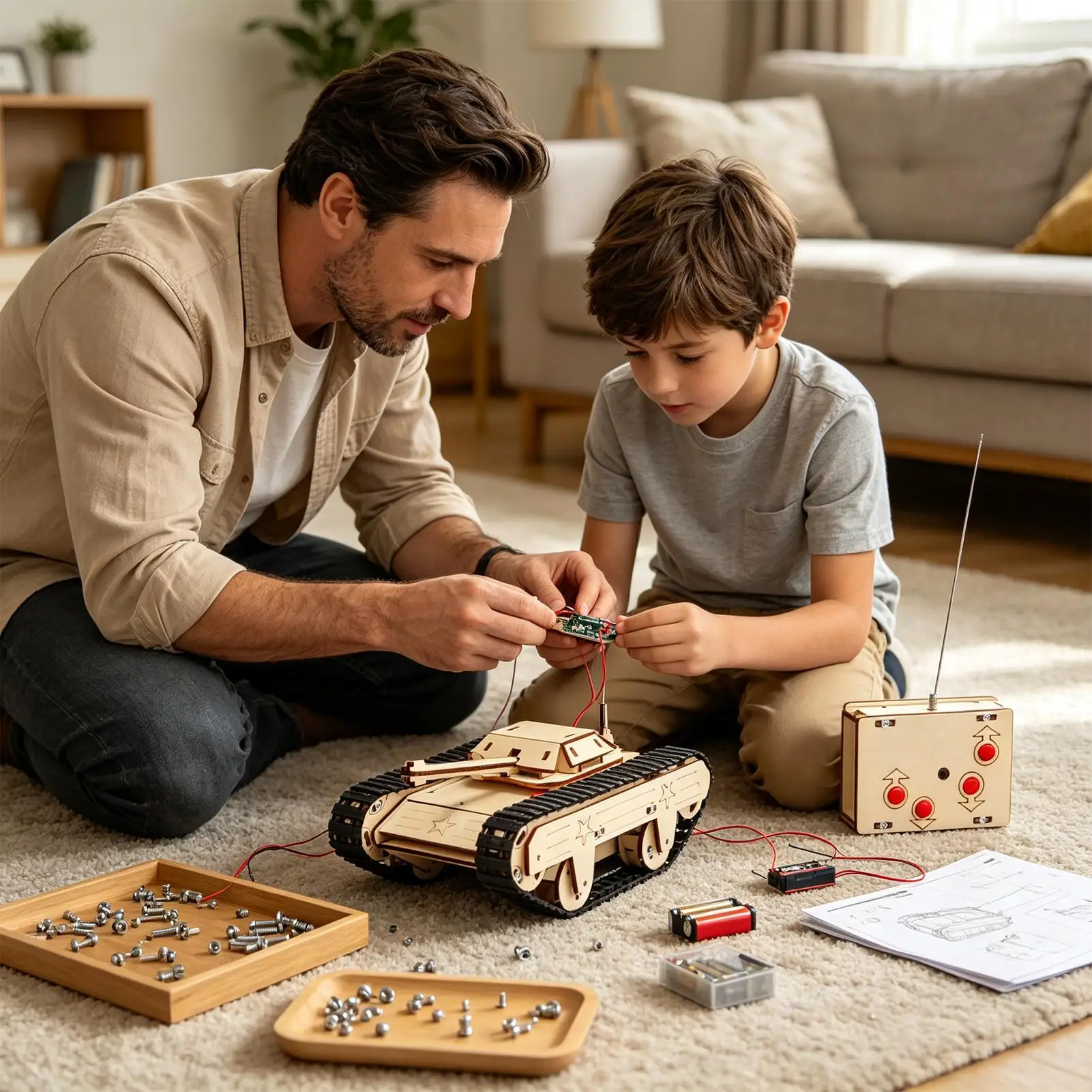 Science Experiments Remote Control Tank Physics Learning Toys Model Building STEM Experiment Boys Teachers Students Home School