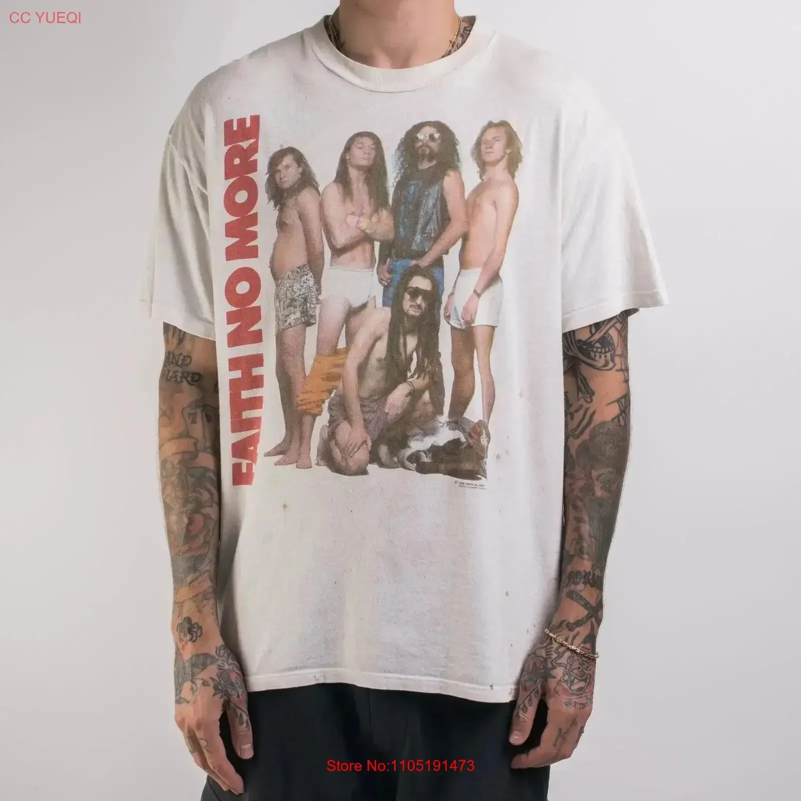 Faith No More You Fat Bastards Cotton White T shirt S 3XL VN2438 vintage Washed homme fashion graphic Stylish Comfortable