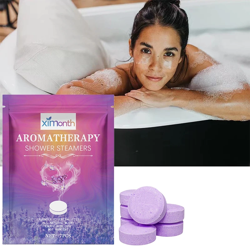 

Lavender Aromatherapy Shower Steamers Shower Steamers Nighttime Shower Tablets Bath Bomb Gifts For Women Stress Relief Rose Soap