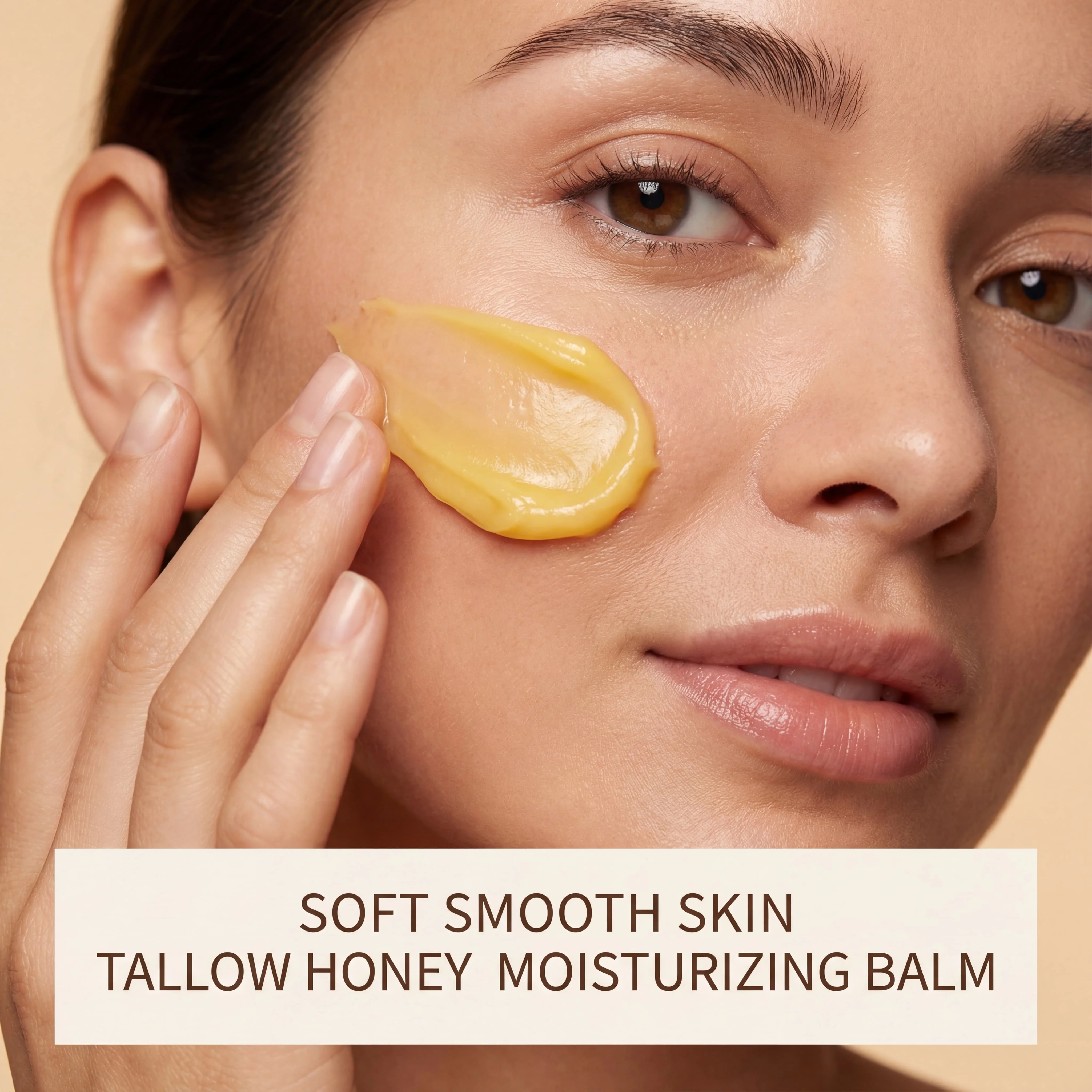 60g Tallow Honey Moisturizer Face Cream Deep Hydration Body Cream Dry Flaky Chapped Skin Care Facial Barrier Repair Winter Skincare Long-Lasting Nourishing Soothing Lotion For Women