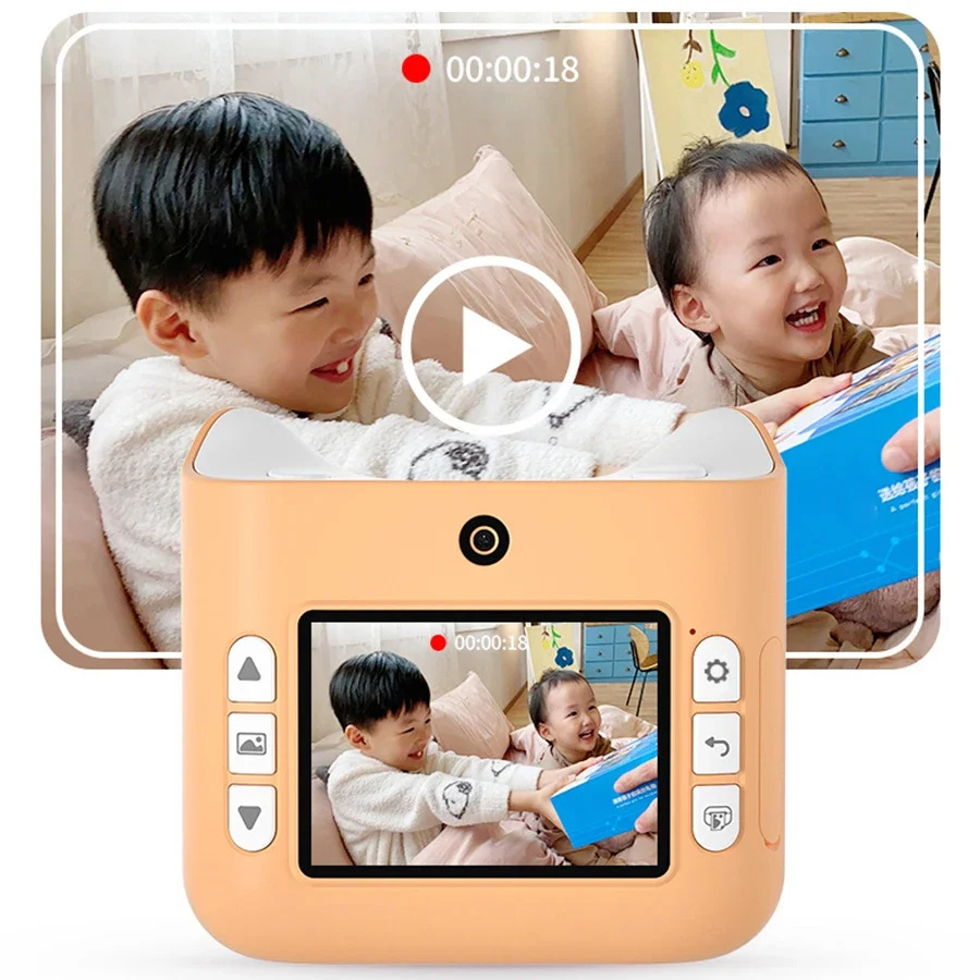 Cute Puppy Instant Print Photo Camera Toys For Kids Professional Children's Instantane Camera Digital Video Camera With Print