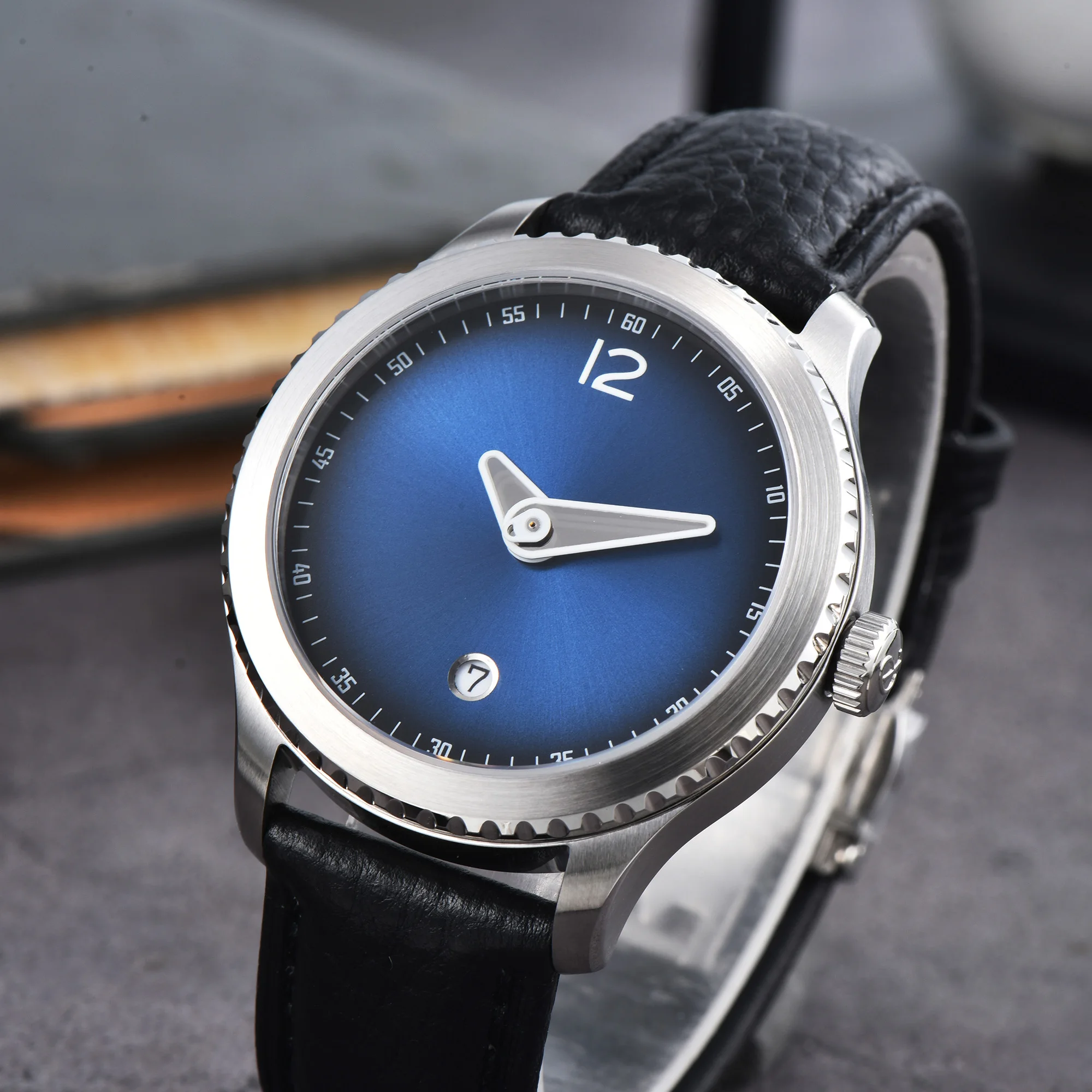 2025 nueva llegada Parnis 41MM esfera azul relojes mecánicos automáticos para hombres cristal de zafiro Miyota 8215 reloj para hombres reloj