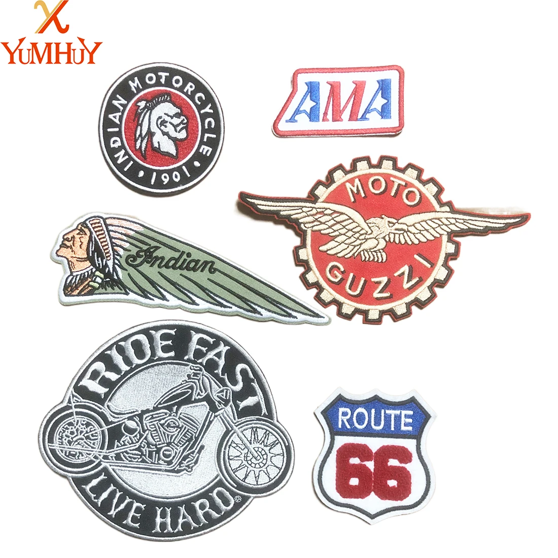 Indian Motocrcyle Embroidered Patches,Leather Jacket Patches,Suitable For Racing Suit Iron-on patches