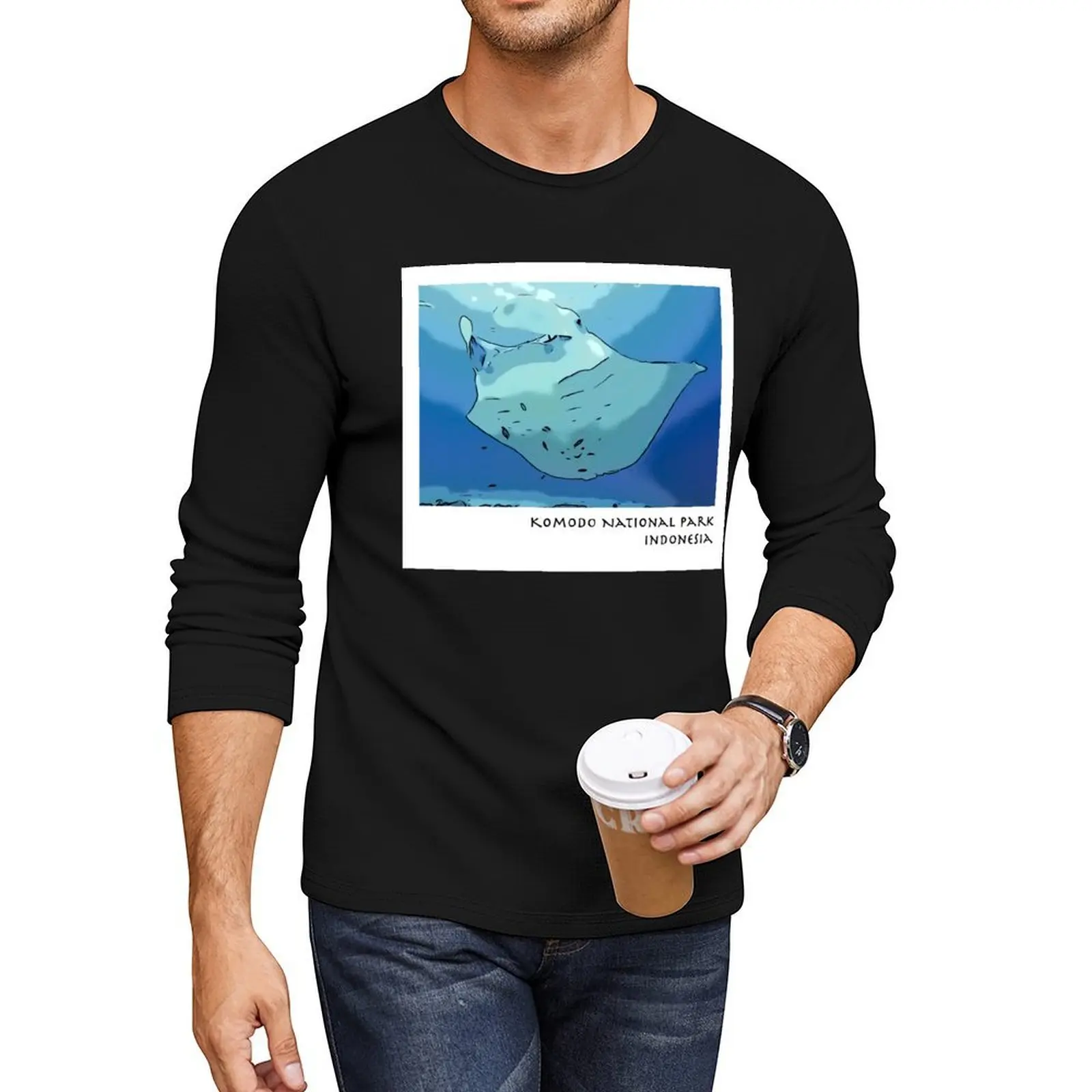 

Manta Ray Long T-Shirt sweat shirt heavyweight t shirts boys t shirts tops black t shirts for men