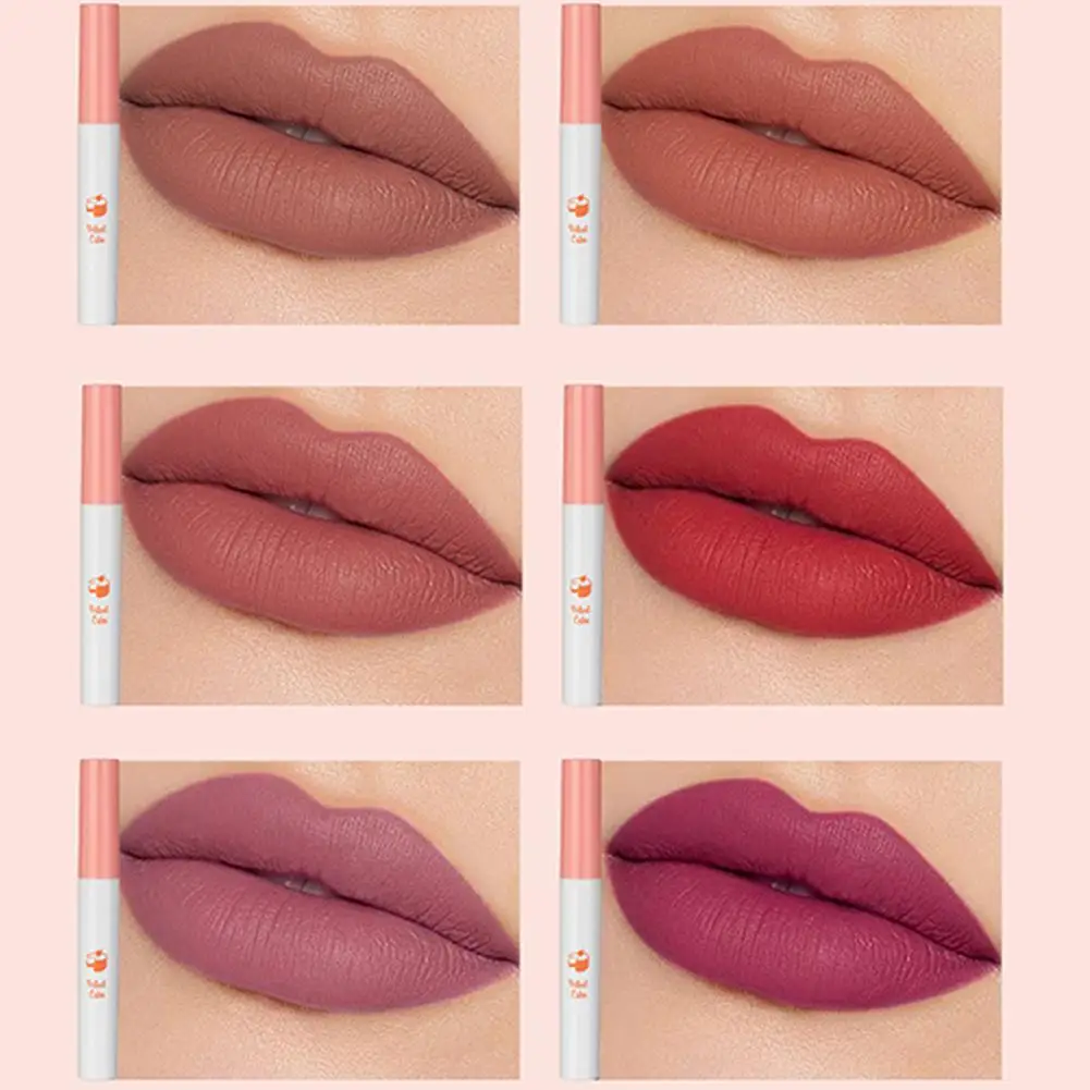 Nuevo lápiz labial cigarrillos brillante 10 colores caja de tinte de labios juego de lápiz labial de larga duración 24 horas juego de lápiz labial impermeable