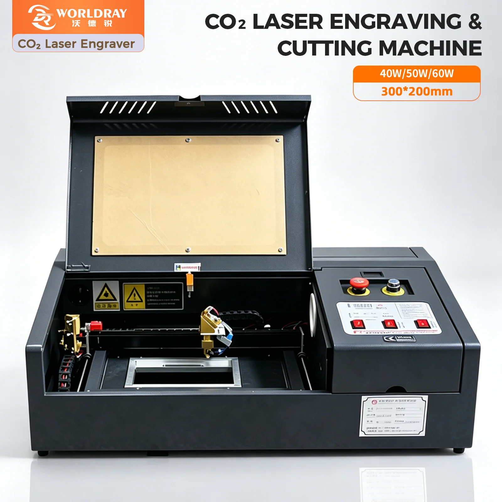 DR-3020B  CO2 Laser Engraver and Cutter 40/50/60W for Acrylic Engraver Wood Leather Fabric Cutting with Factory Price