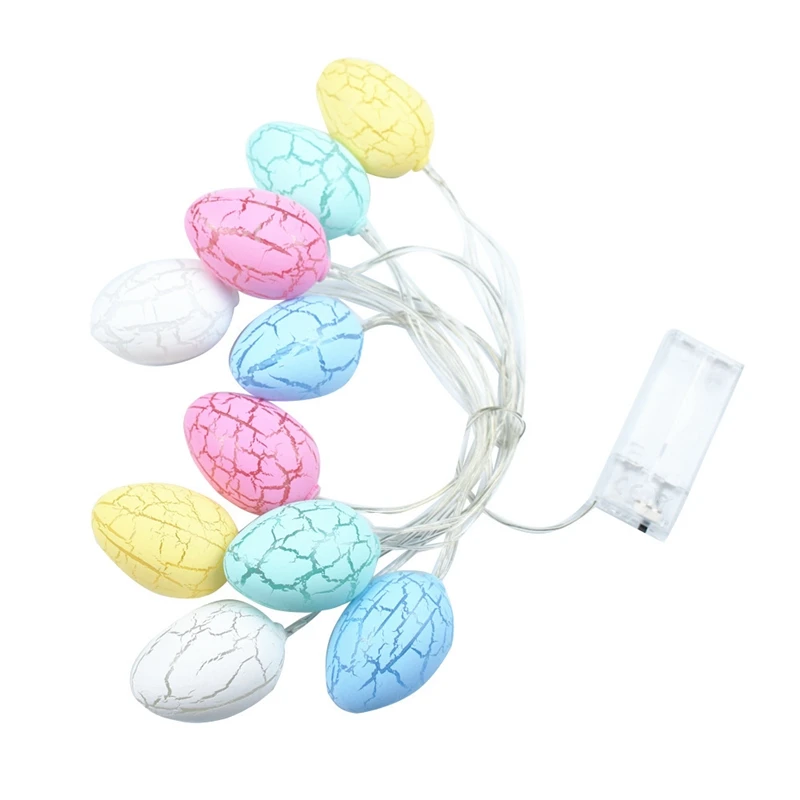 1PCS Easter Egg String Lights LED Multicolor Cracked Egg String Lights Girl Heart Festive Decorative Lights