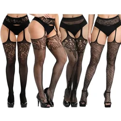 Sexy Large Plus Size Womens Easticity Body Stocking Fishnet Pantyhose Mesh Tights Lingerie Thigh High Waist Stockings Plus Size