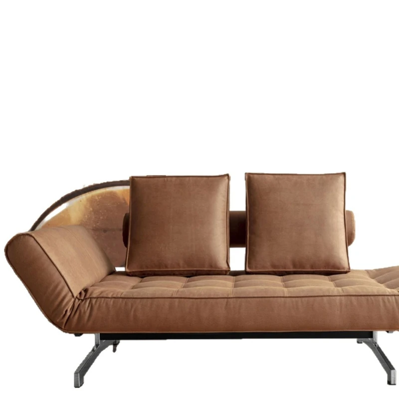 Fabric sofa bed small apartment backrest single foldable dual-use
