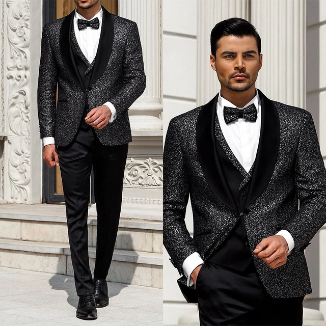 Handsome Slim Business Men Suits With Two Pieces Jacket Vest Custom Made Designer Wedding Party Formal Occasion AliExpress