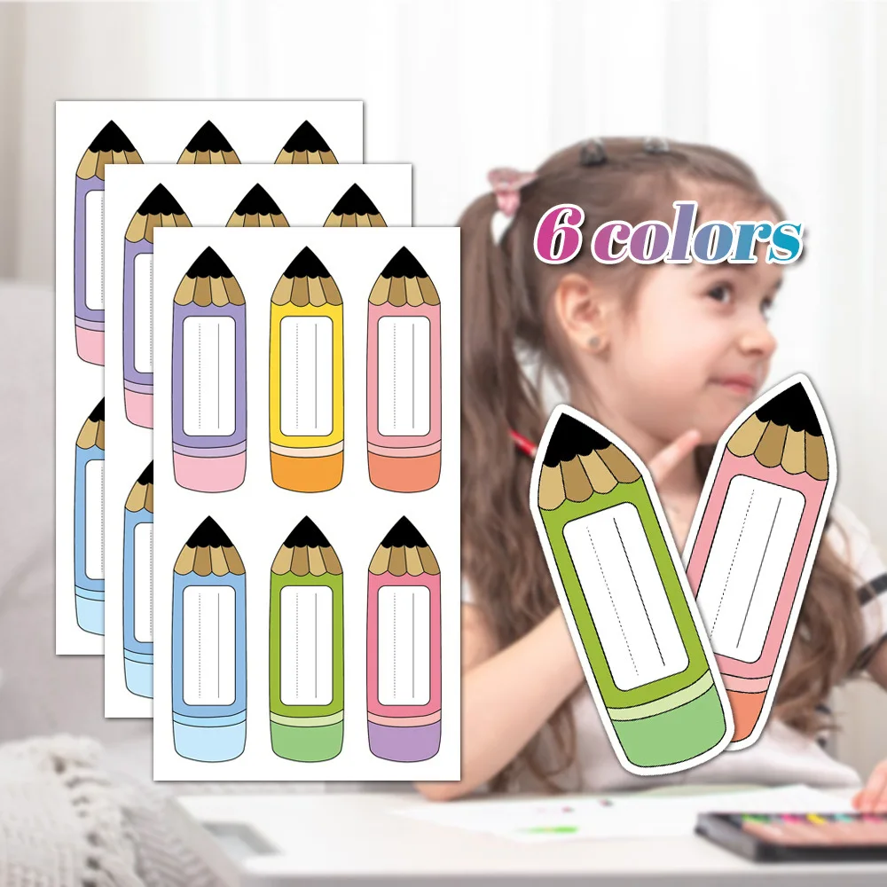 

Этикетка в форме карандаша, декоративная наклейка для класса, для ноутбука, студенческого стола, стола учителя