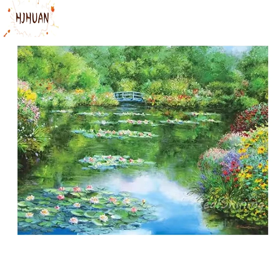 

5d diy Diamond Painting Abstract art lotus Full Round Square cross-stitch Drill Mosaic Art Picture Home Decoration Birthday Gift