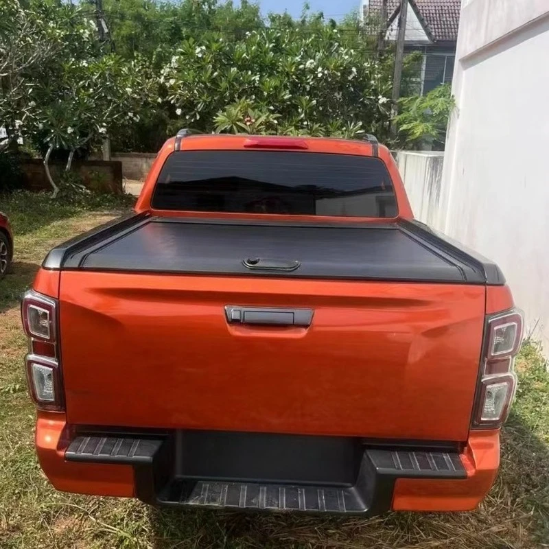 

4Wd Off-Road Pickups Truck Aluminum Alloy Rolling Tonneau Cover Waterproof Retractable Rear Manual Shelter