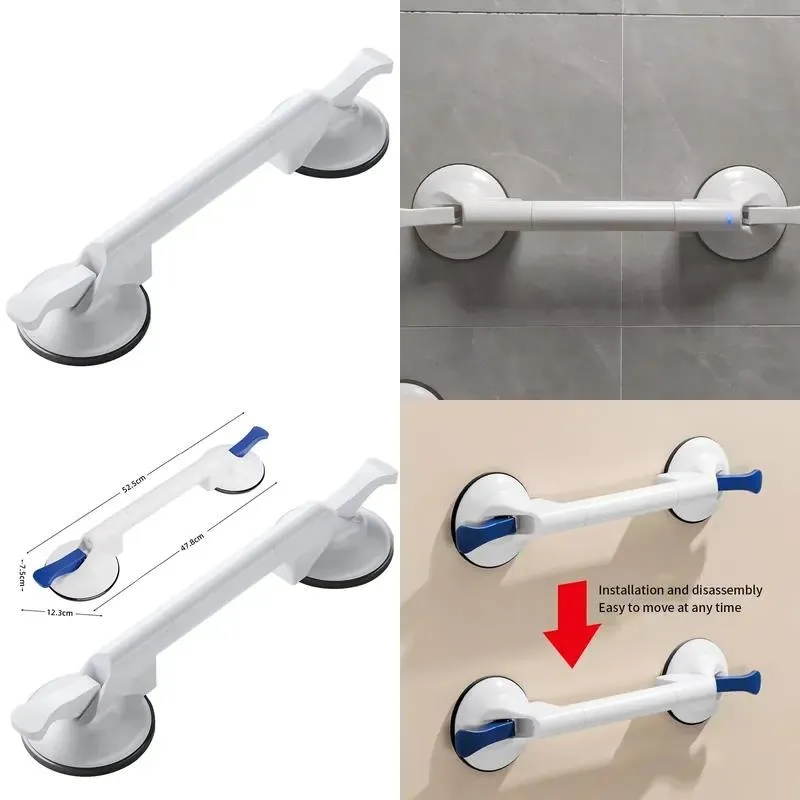 Modern Design Hospital Smart Suction Cup Handle Strong Installation Suction Armrest Bar Bathroom Armrest Bar