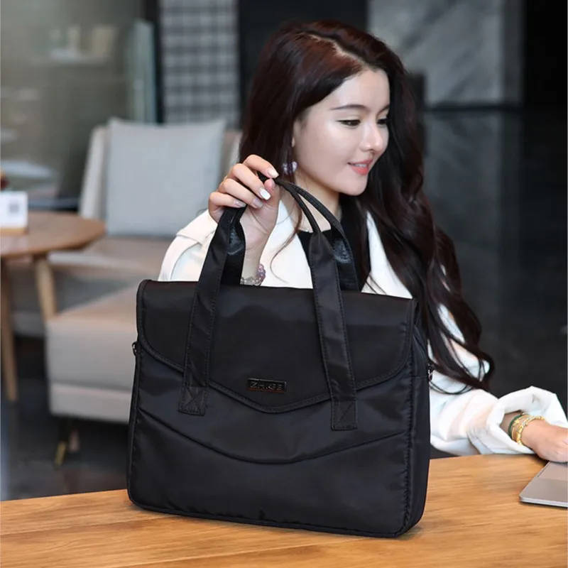 Ins однотонная легкая сумка для ноутбука портативная женская сумка 13,3 14 15,6 16 дюймов деловые водонепроницаемые портфели сумки-мессенджеры