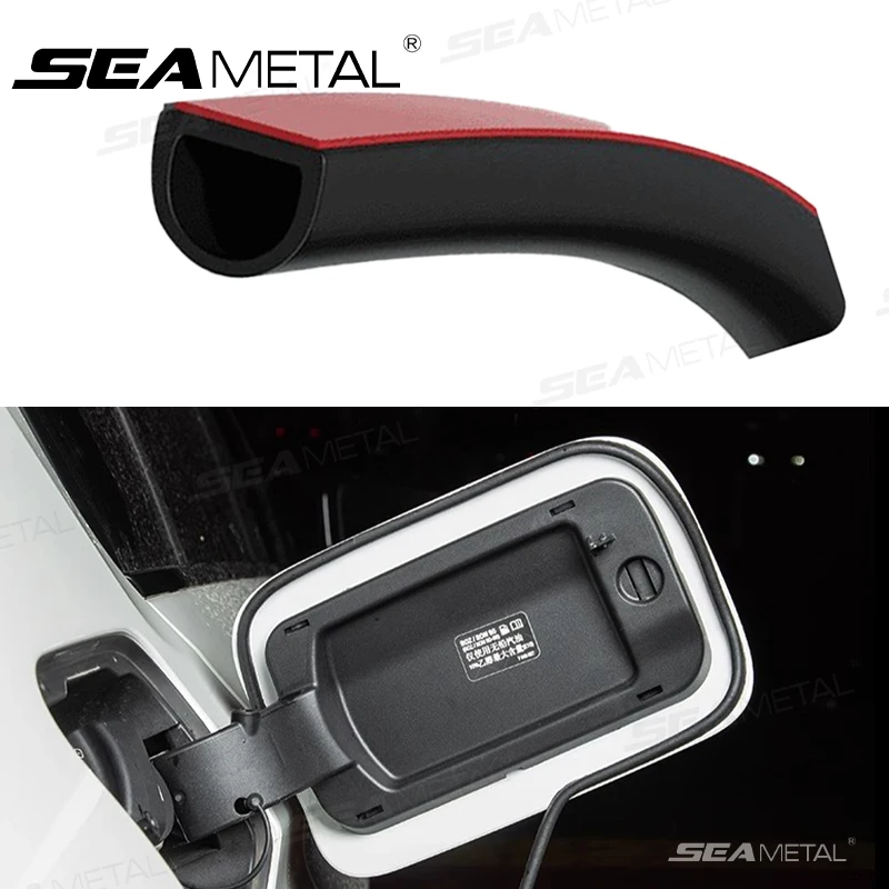 Seametal tira de vedação de carro de borracha tiras de vedação do tanque de combustível protetor anti risco à prova ddustágua à prova de poeira tampa de combustível capa acessório do carro
