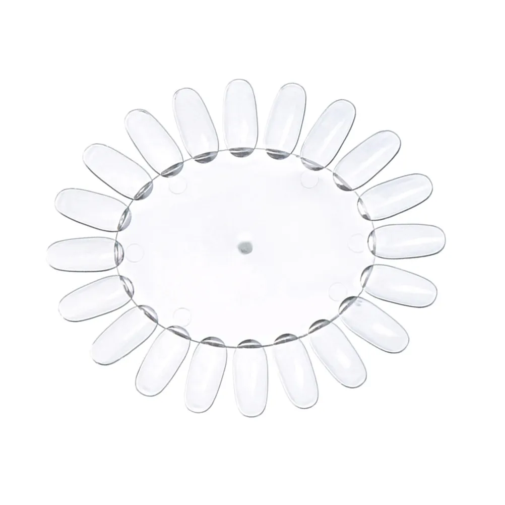 

10Pcs Sunflower Style Nail Art Display Wheel Clear Acrylic Polish Color Showcase Board Professional Practice Tool 20 Fake Nails
