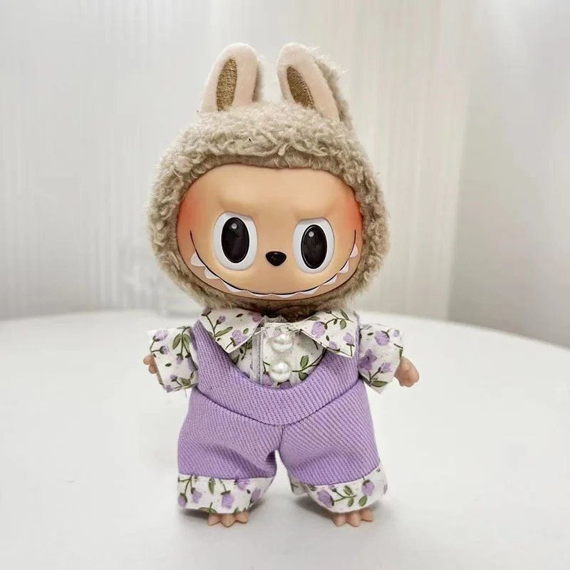 Vêtements de course en peluche Labubu Idol Dolls, violet, µ, ensemble de vêtements de couple, sweat à capuche sans beurre, accessoires de tenue, Corée, Kpop Exo, 17cm