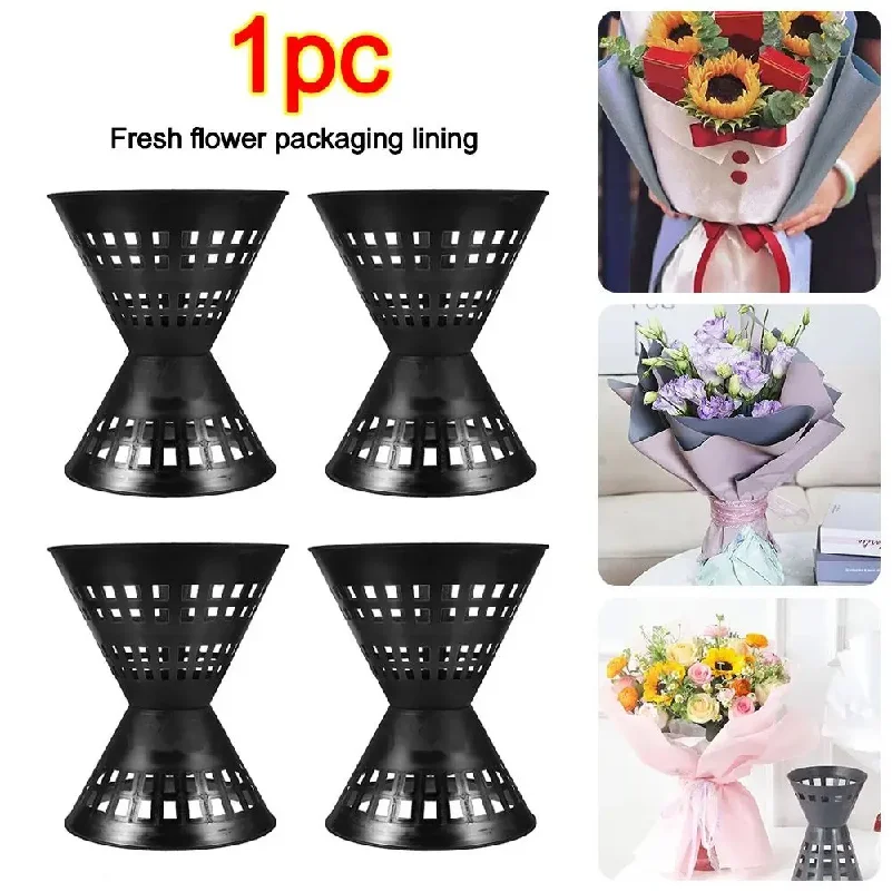 Plastic Flower Packaging Liner Quick Flower Accessories Flower Bouquet Base DIY Wrap Flower Base for Flowers Store Party Shop