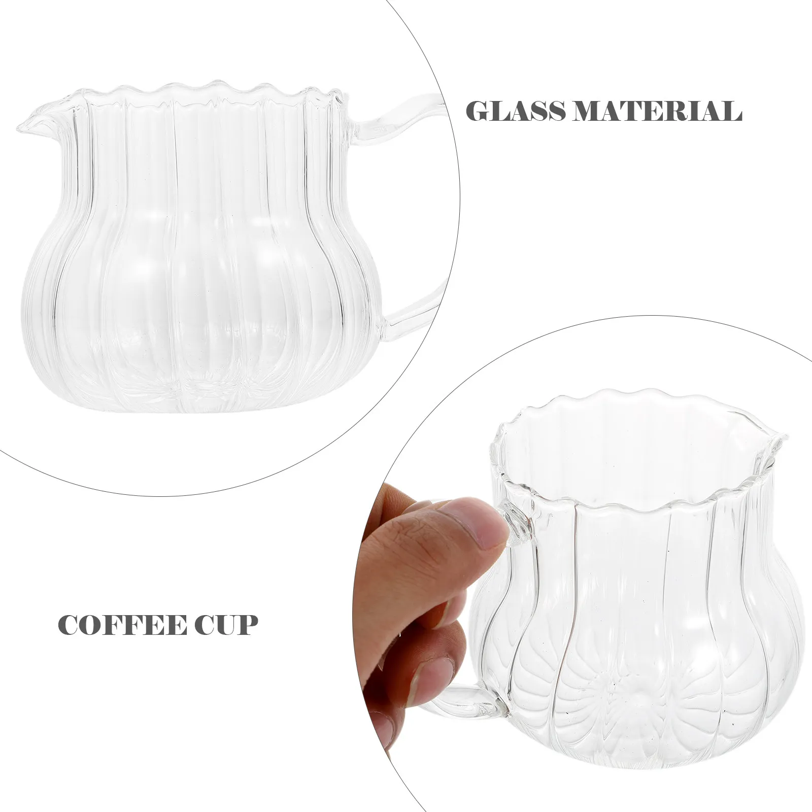Coffee Frothing Cup Made of High Quality Glass Material Perfect for Cafe Dining Room Serving Juice Ice Cream Milk Storage