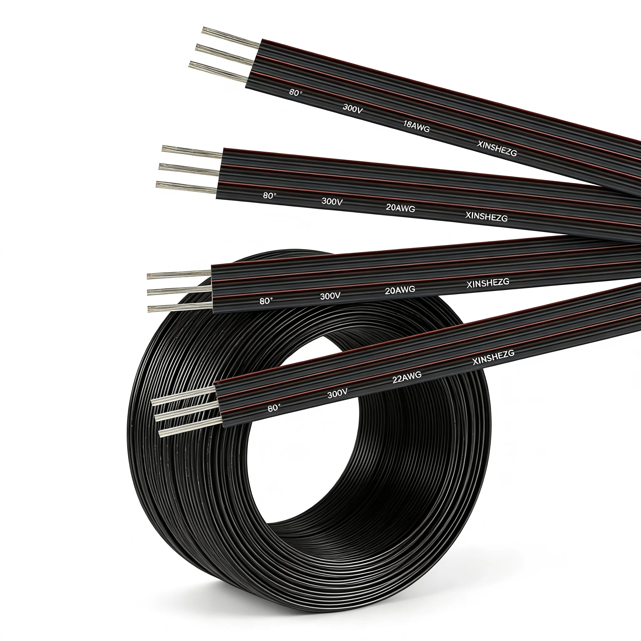 

18 20 22 AWG 12V Hookup Wire 3 Pin Tinned Copper Electrical Wire for WS2811 WS2812B LED Strip Lights Automotive Lamp Driver