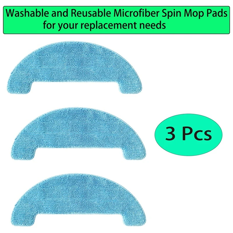 Replacement For Loorow AT800 Accessories 3-In-1 Robot Vacuum Main Brush Side Brush Filter Mop Pad Dust Bag