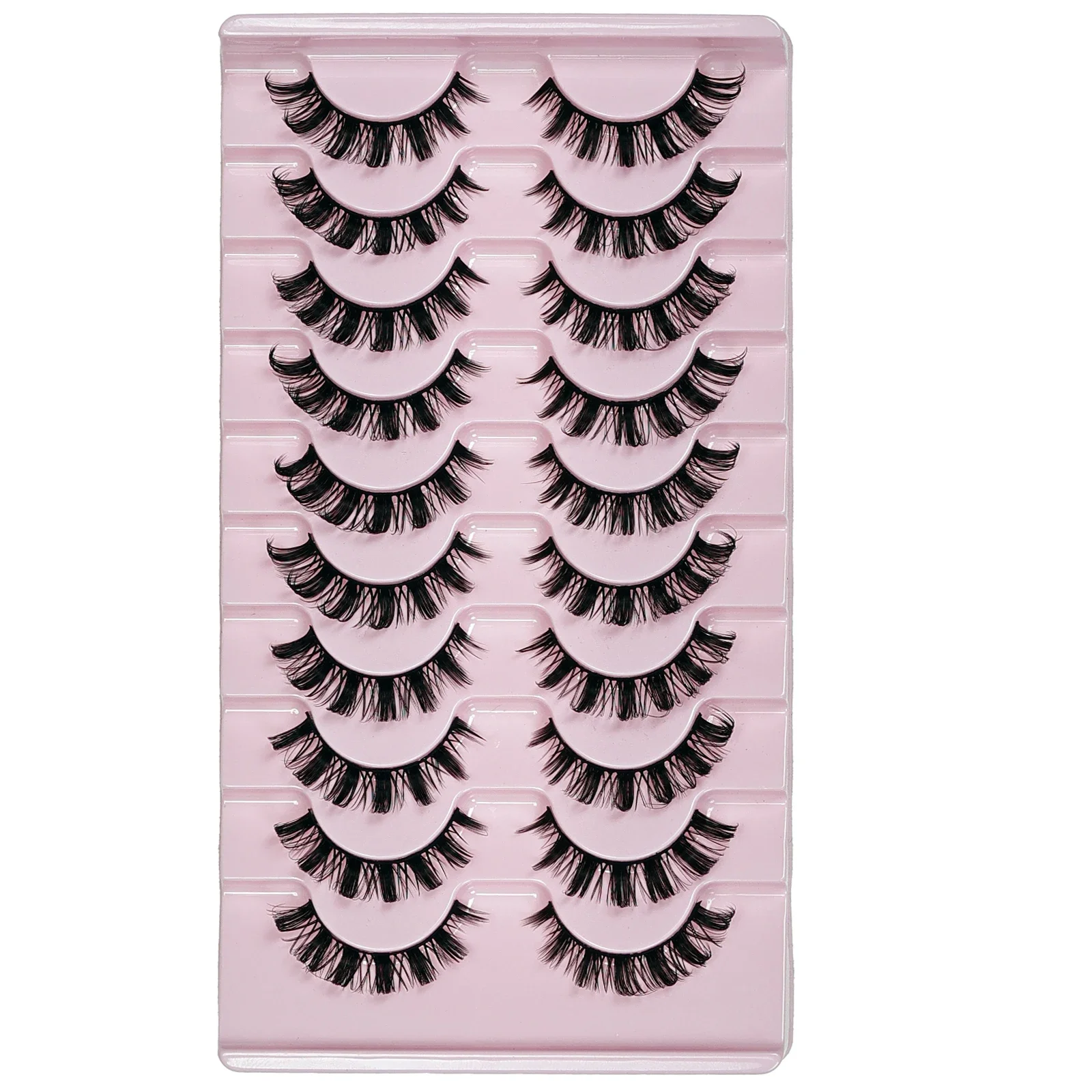 Lot de 10 paires de faux cils russes, extensions de cils