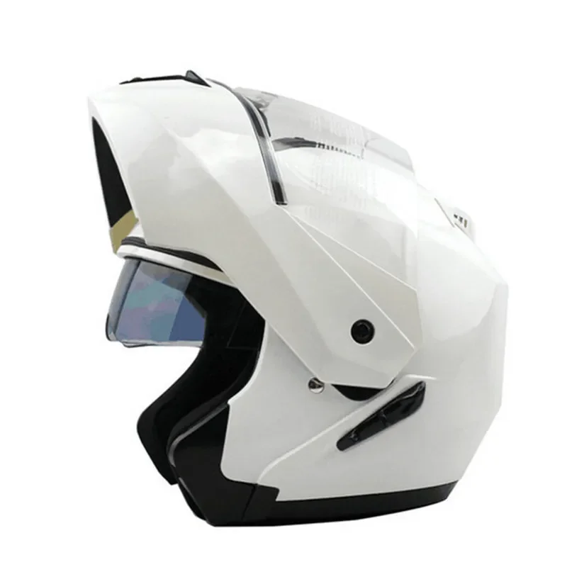 Latest DOT Approved Safety Modular Motorcycle Helmet Voyage Racing Dual Lens Flip Helmet with Rear Wing Interior Visor