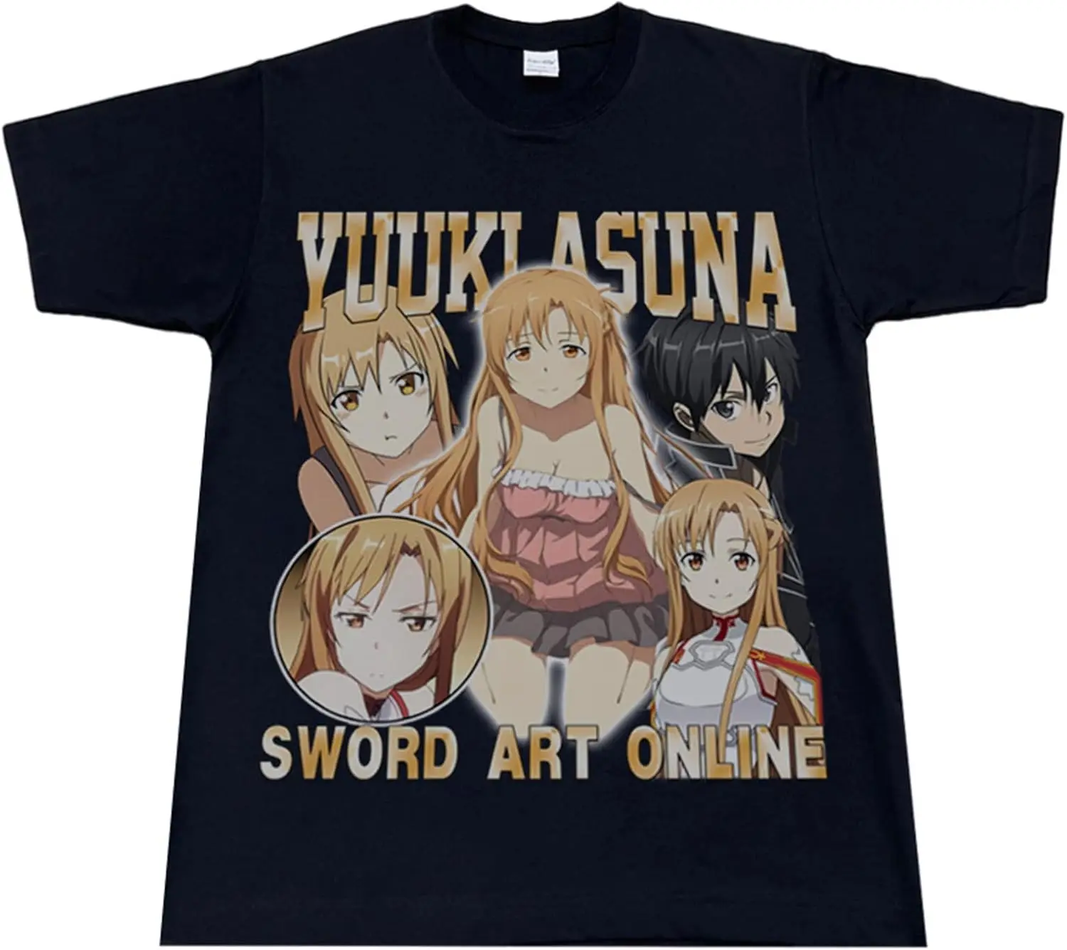 Tシャツ-花の目,剣,アート,sao,asuna yupuluki,kazuto,kirigaya,kurzarm,sommer,neue,オンライン