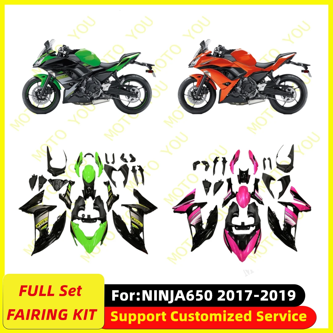 

Motorcycle Injection full Fairing Kit fit For KAWASAKI Ninja650 Ninja 650 ZX650 2017 2018 2019 bodywork whole fairings kits zxmt