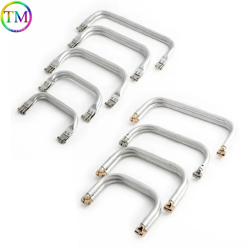 1-5-10PCS 5.5-10 Inch Aluminum Metal Bag Handles Purse Frame Handbag Tote Strap Pouch Detachable DIY Replacement Accessories