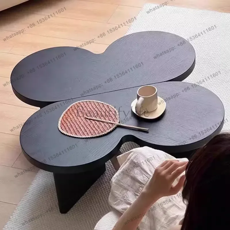 LD Bedroom Simple Coffee Table Wood Transform Minimalist Decoration   Aesthetic Nordic Mesa Auxiliar Home Furniture