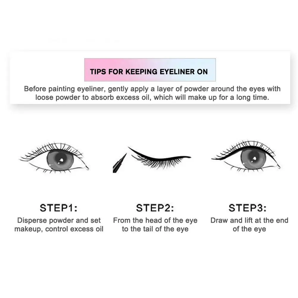 Eyeliner Cool Black Star Eyeliner Pen Waterproof Oil Proof Sweatproof Non-smudging Long-lasting Quick-drying F9D3